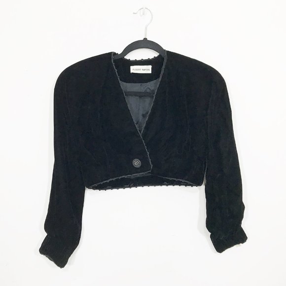 Vintage Albert Nipon Dress Black Red - Picture 10 of 16